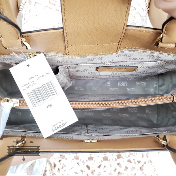 NWT Michael Kors Hailee medium brown satchel bag - Picture 4 of 8